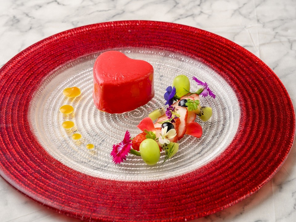 メッセージ付きデザートプレート。