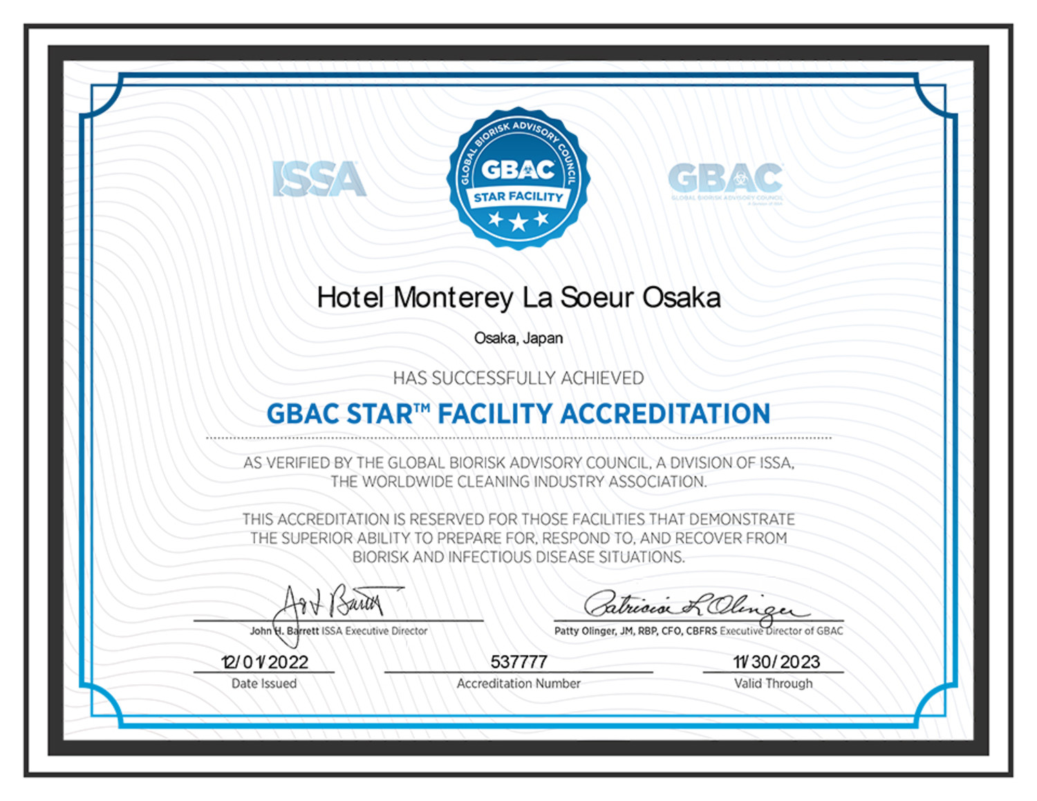GBAC STAR™ Facility Accreditation