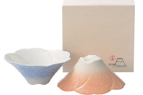 和の美 富士桜ペアボウル (木箱入り)