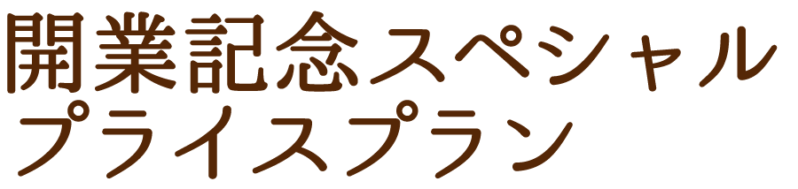 開業記念スペシャルプライスプラン