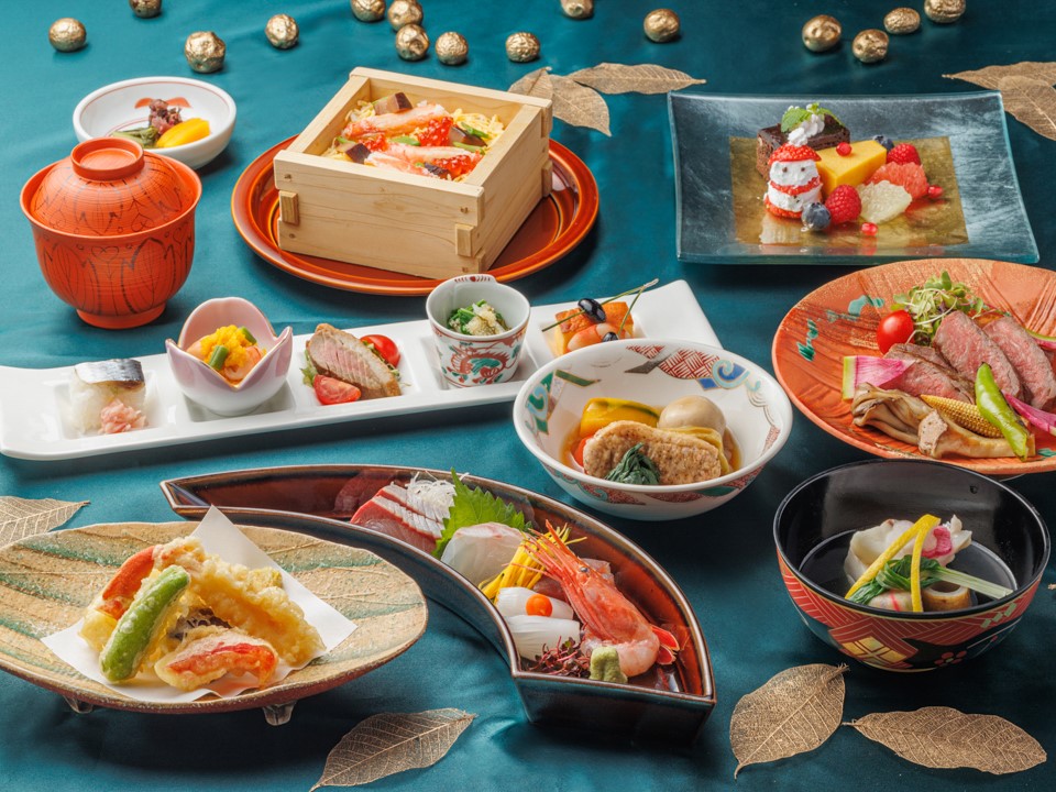 ホテルモントレ ラ・スール大阪 日本料理「隨縁亭」 和のクリスマス会席（八寸・お造り・国産牛・Xmas特製デザートなど）