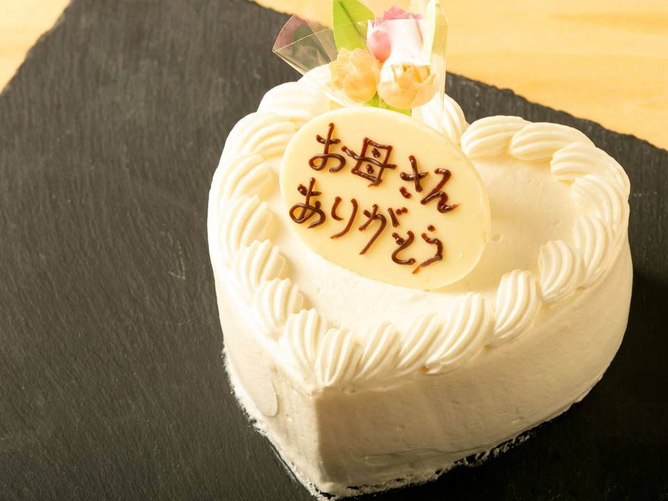 母の日ハートケーキ