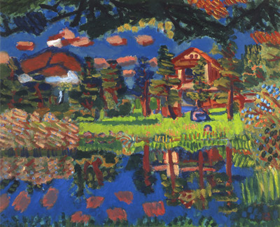 梅原龍三郎≪軽井沢風景≫1951-52年/山王美術館蔵