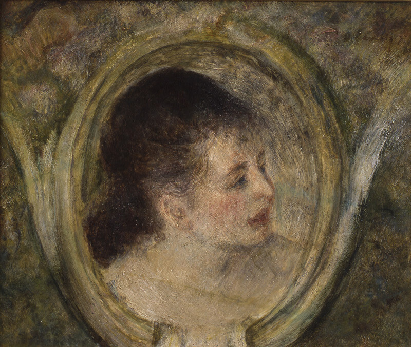 ピエール＝オーギュスト・ルノワール《鏡の中の婦人》1877年、山王美術館蔵