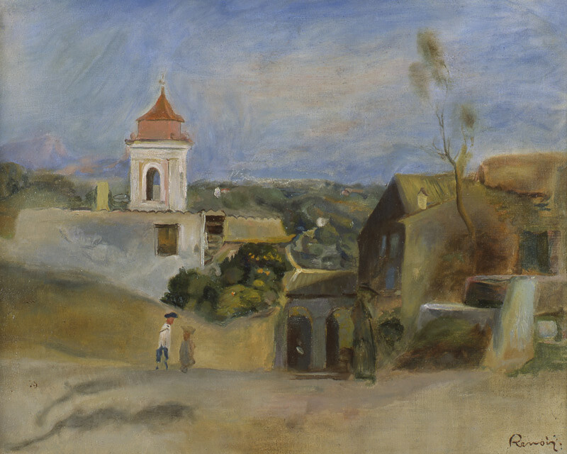 ピエール＝オーギュスト・ルノワール《チャペルのある風景》1899年、山王美術館蔵
