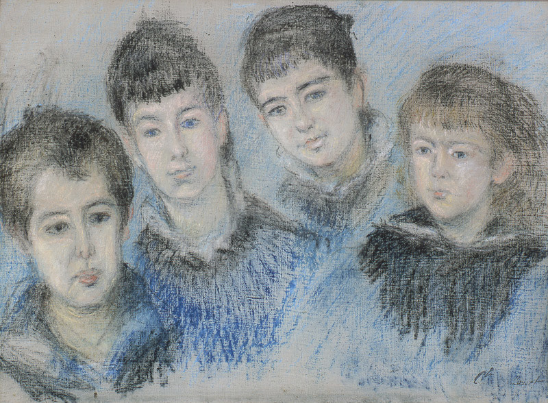 クロード・モネ《オシュデ家の四人の子どもたち》1880年代初頭、山王美術館蔵