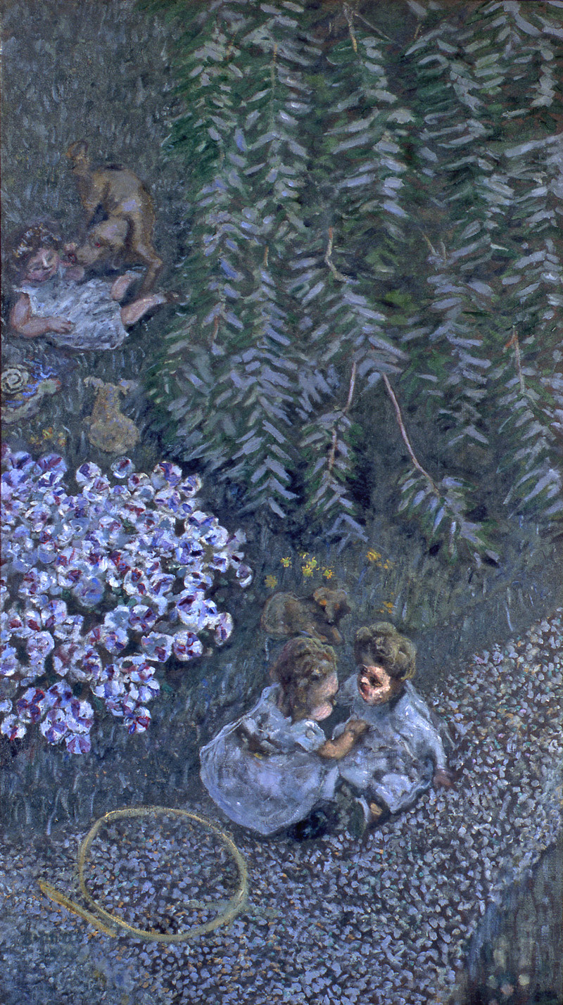 ピエール・ボナール《輪まわしと子どもたち》1900年、山王美術館蔵
