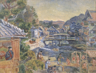 梅原龍三郎≪修善寺≫1927年/山王美術館蔵