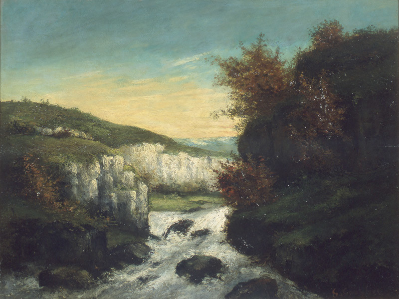 ギュスターヴ・クールベ《オルナン地方の滝》1866年頃、山王美術館
