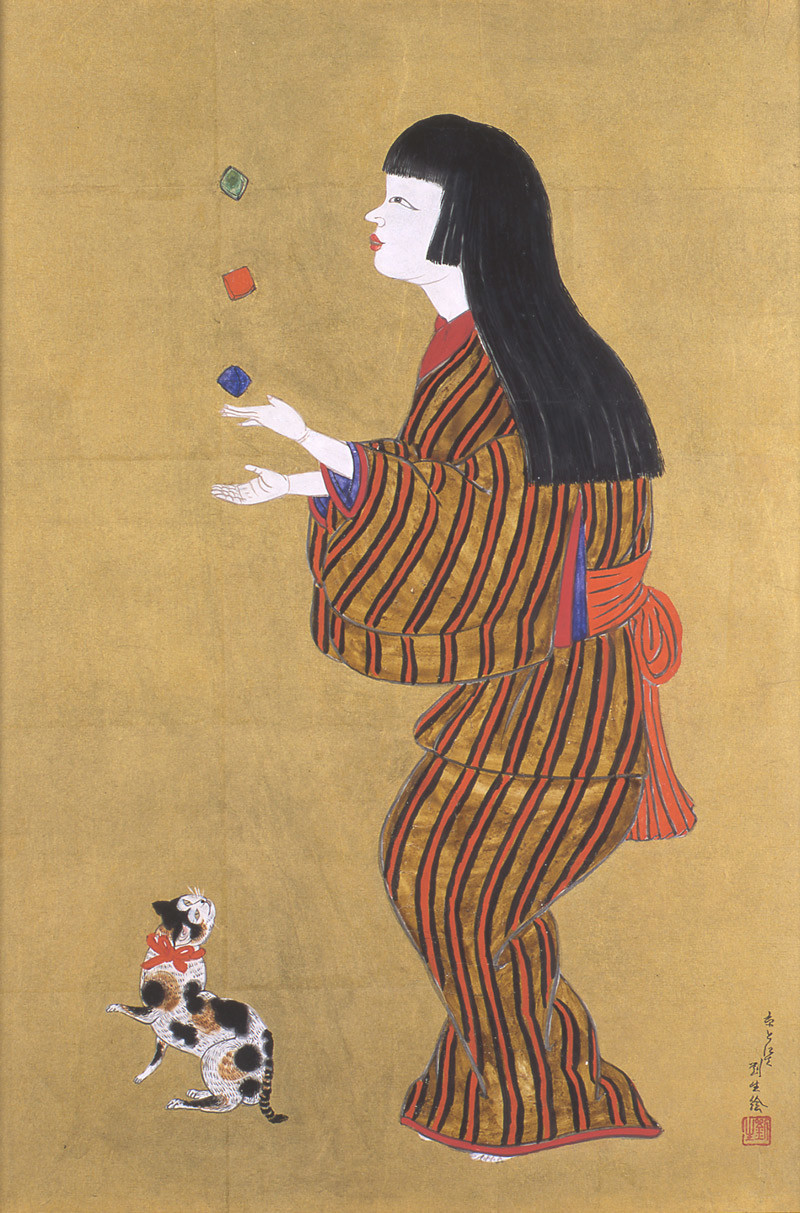 岸田劉生《お手玉》1924年頃、山王美術館蔵